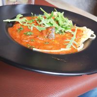 vegan pasta at Grand Café Industrie in Leuven