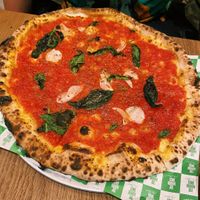 Marinara pizza (supposed to not have cheese, still amazing!)  at The Dough Bros in Galway