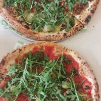 Vegan hey pesto and vince vega-n pizza at The Dough Bros in Galway