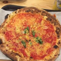 Marinara pizza with vegan cheese at The Dough Bros in Galway