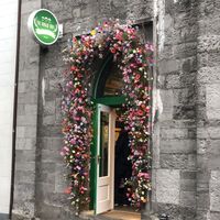 Entrance to the Dough Bros - loved the flowers at The Dough Bros in Galway