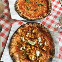 The two vegan options w/ vegan cheese (! +1€)  at The Dough Bros in Galway