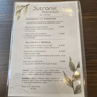 menue   at Bistro Maha in Ljubljana