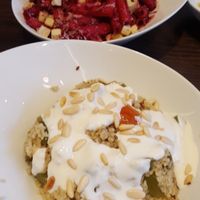 kus kus with vegatables and soya yogurt dressing at Bistro Maha in Ljubljana