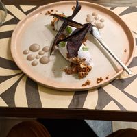 Banana pana cotta style mouse. Zero waste, and all of the banana is used. at Bistro Maha in Ljubljana