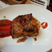 Vegan lasagna at Bistro Maha in Ljubljana