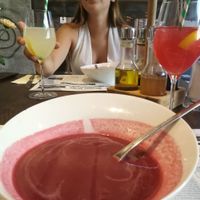 beet soup with chilly at Bistro Maha in Ljubljana