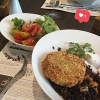 fit plate with salad at Bistro Maha in Ljubljana