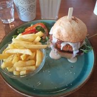 Pumpkin burger at LYR Speciality Coffee and Food in Pecs