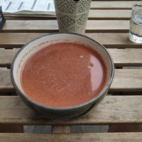 Cold plum soup with cinnamon and ginger at LYR Speciality Coffee and Food in Pecs