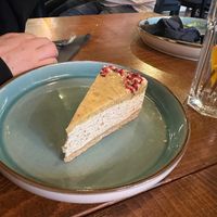 Pistachio cake = HEAVEN at LYR Speciality Coffee and Food in Pecs