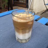 Lavender and coconut ice coffee at LYR Speciality Coffee and Food in Pecs