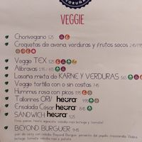 Vegan options in the menu at Cerveceria Victoria in A Coruna