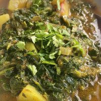 Sagh Aloo.  at Lal Mirch Indian Restaurant in Agoura Hills