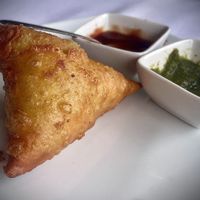 Vegetable Somosa.   at Lal Mirch Indian Restaurant in Agoura Hills
