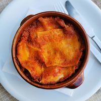 Best vegan lasagna at Talos Restaurant in Crete