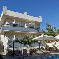 Pool area at Talos Restaurant in Crete