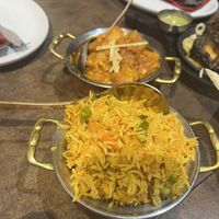 aloo gobi and vegetable biryani  at Incredible India in Dubrovnik