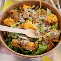 Sweet Chili Chicken Bowl + Hunny Mustard sauce at The Vurger Co - Richmix Square in East London