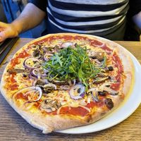 Vegan tartufo pizza   at Woodstone in Haarlem