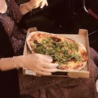 Vegan pizza  at Woodstone in Hoofddorp