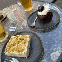 Limoncello and drunken cherry dark chocolate cakes  at More Pastry in Delft