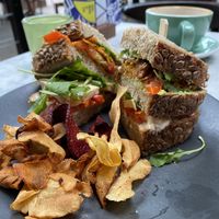 Vegan club sandwich  at Anne&Max in Arnhem