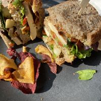 Vegan club sandwich at Anne&Max in Arnhem