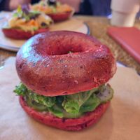 Green goddess bagel at Pom Kitchen - Sharrow in Sheffield