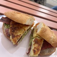 Brekkie butty  at Pom Kitchen - Sharrow in Sheffield