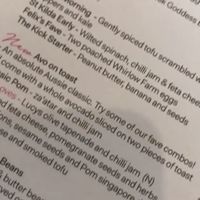 Part of the menu at Pom Kitchen - Sharrow in Sheffield