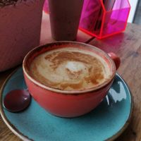 Soya latte at Pom Kitchen - Sharrow in Sheffield