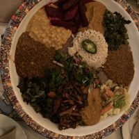 Vegan combination plate for twoo  at Awash in New York City