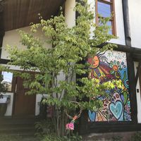 Facing main street  at Komorebi Cafe in Yawata