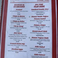 Menu  at Flippers Tavern in Lubbock