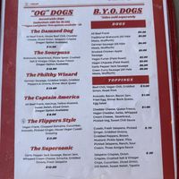 Menu  at Flippers Tavern in Lubbock