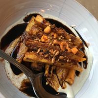 Sweet Potato Wedges and Hummus at Healthy Feast in Kuwait City