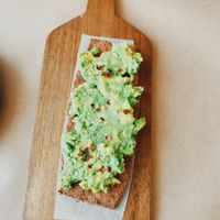 Mashed avocado on toast  at Healthy Feast in Kuwait City