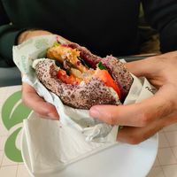 Vegan burger  at green & protein in Pristina