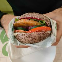 Vegan burger   at green & protein in Pristina