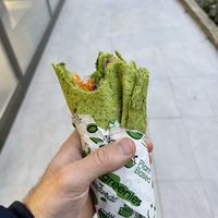 Vegan Wrap - clearly marked as vegan.   at green & protein in Pristina