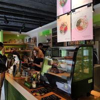 Green&Protein's beautiful desk at green & protein in Pristina