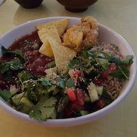 Hot bowl (rice, vegetables, red beans) at Jah Jah in Paris