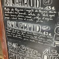 Carte des plats   at Jah Jah in Paris