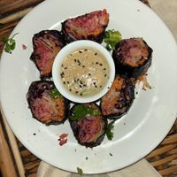 maki roll w peanut sauce- the rolls were freezing cold ?????  at Jah Jah in Paris