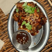 cauliflower wings- the biggest disappointment. cold and not crispy at all   at Jah Jah in Paris