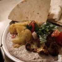 Black-eyed pea hummus, roasted cauliflower with tortillas at Jah Jah in Paris