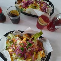 Vegetarian (top) and vegan (bottom) kapsalon at Bar Cali in Nijmegen