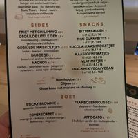 Menu   at Bar Cali in Nijmegen
