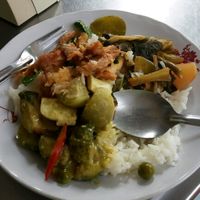 3 veg and rice at J Food in Chonburi